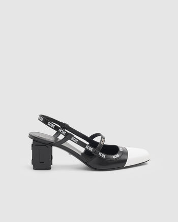 Logo slingback pumps: Women Shoes Black | GCDS